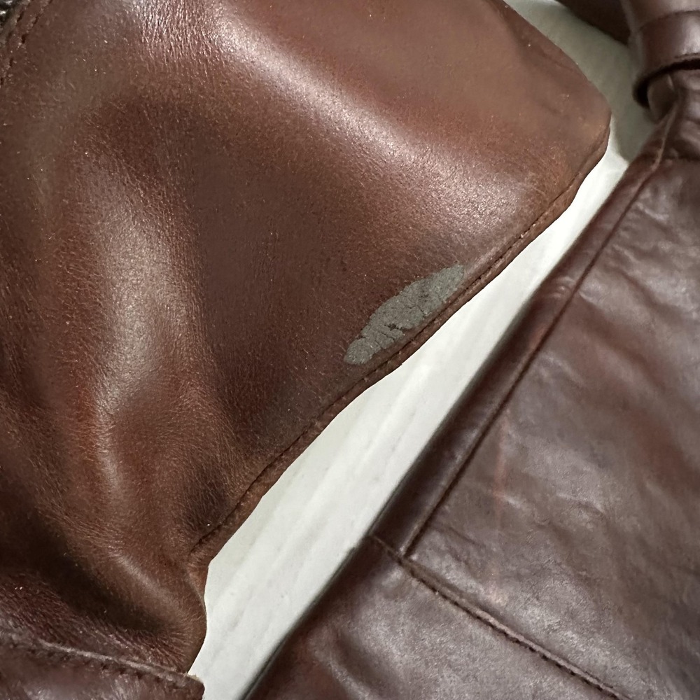 Born Riding Boots Womens 7.5 Brown Leather Knee High Zip Strap Block Heel W62417 - Picture 6 of 11